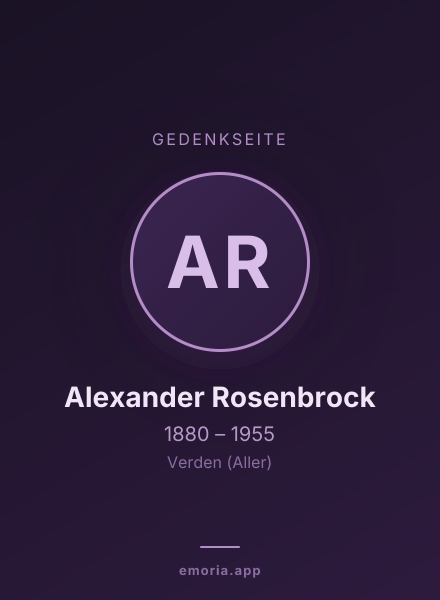 Gedenkportrait von Alexander Rosenbrock