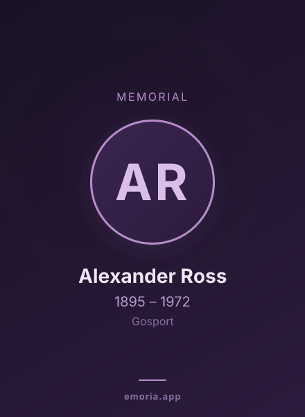 Memorial portrait of Alexander Ross