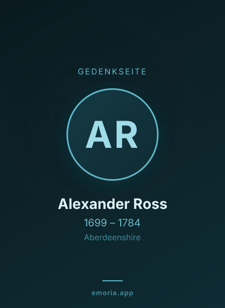Gedenkportrait von Alexander Ross