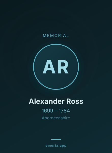 Memorial portrait of Alexander Ross
