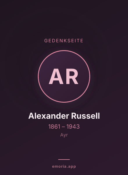 Gedenkportrait von Alexander Russell