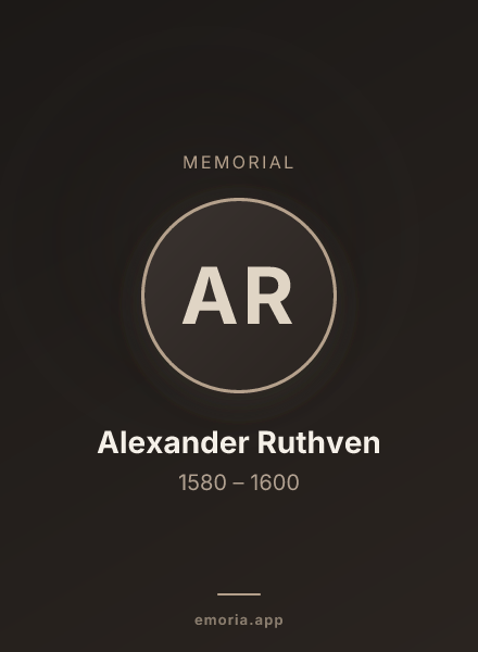 Memorial portrait of Alexander Ruthven