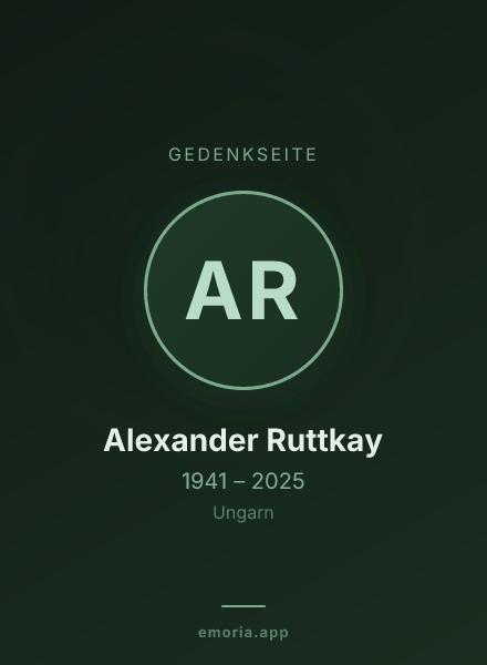 Gedenkportrait von Alexander Ruttkay