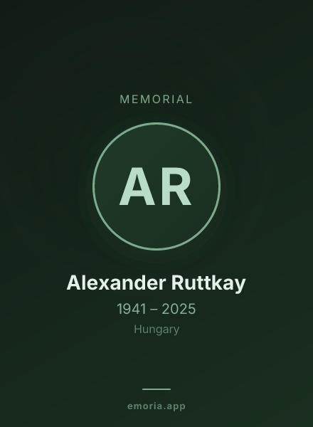 Memorial portrait of Alexander Ruttkay