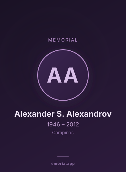 Memorial portrait of Alexander S. Alexandrov