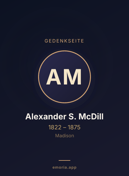 Gedenkportrait von Alexander S. McDill