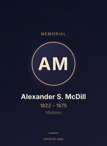 Memorial portrait of Alexander S. McDill