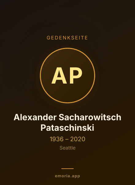 Gedenkportrait von Alexander Sacharowitsch Pataschinski