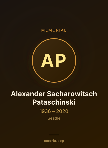Memorial portrait of Alexander Sacharowitsch Pataschinski