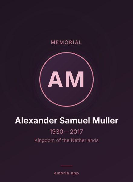 Memorial portrait of Alexander Samuel Muller