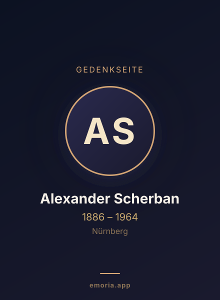Gedenkportrait von Alexander Scherban