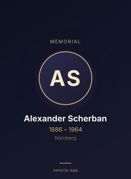 Memorial portrait of Alexander Scherban