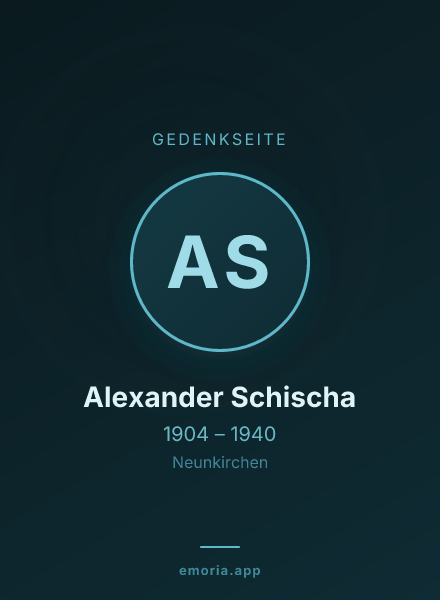 Gedenkportrait von Alexander Schischa