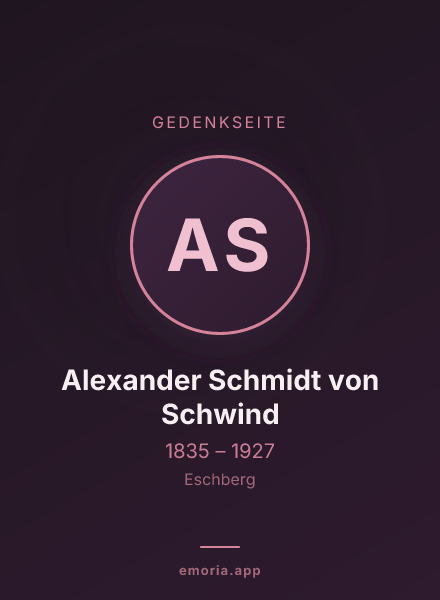 Gedenkportrait von Alexander Schmidt von Schwind