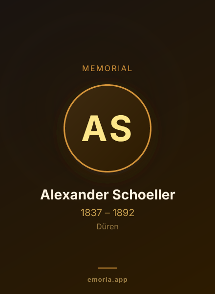 Memorial portrait of Alexander Schoeller