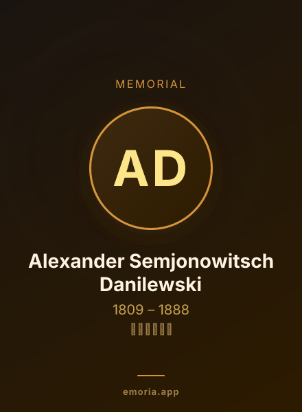 Memorial portrait of Alexander Semjonowitsch Danilewski
