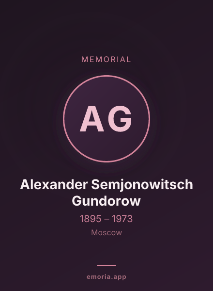 Memorial portrait of Alexander Semjonowitsch Gundorow