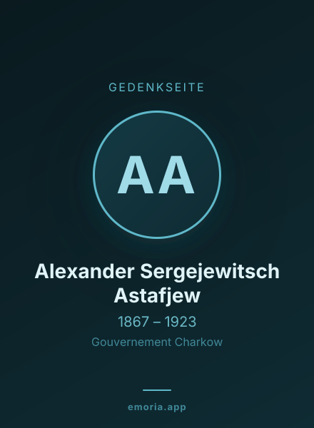 Gedenkportrait von Alexander Sergejewitsch Astafjew