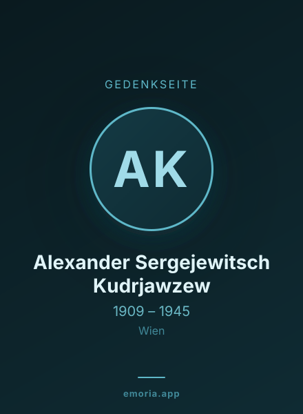 Gedenkportrait von Alexander Sergejewitsch Kudrjawzew