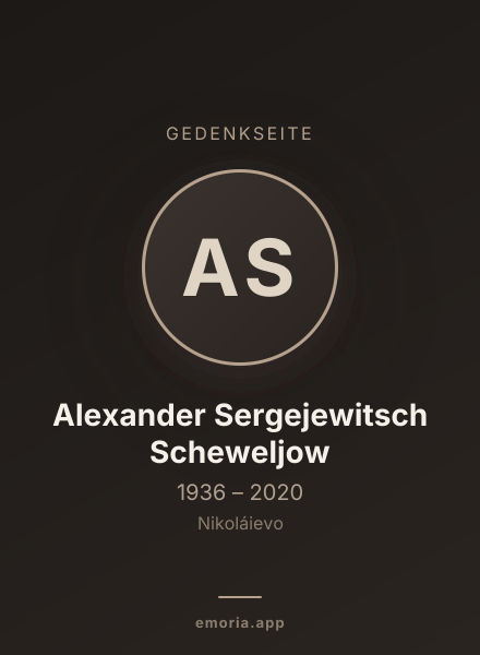 Gedenkportrait von Alexander Sergejewitsch Scheweljow