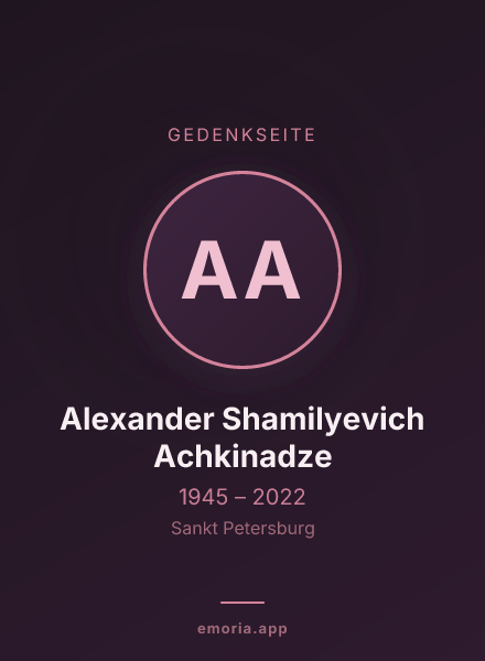 Gedenkportrait von Alexander Shamilyevich Achkinadze