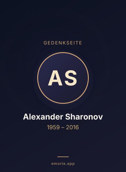 Gedenkportrait von Alexander Sharonov