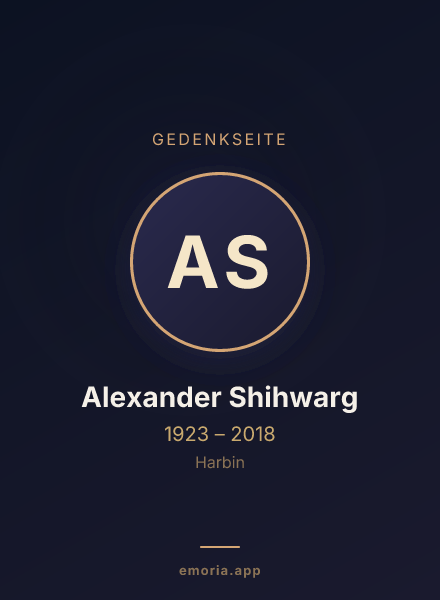 Gedenkportrait von Alexander Shihwarg