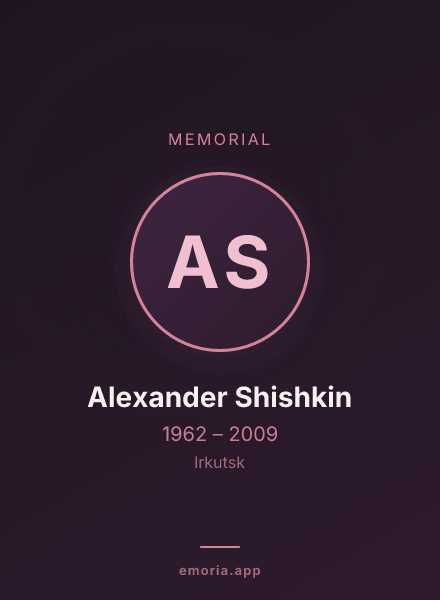 Memorial portrait of Alexander Shishkin