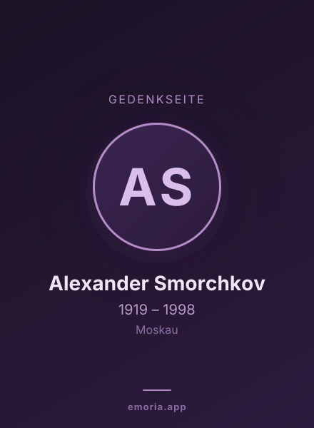Gedenkportrait von Alexander Smorchkov
