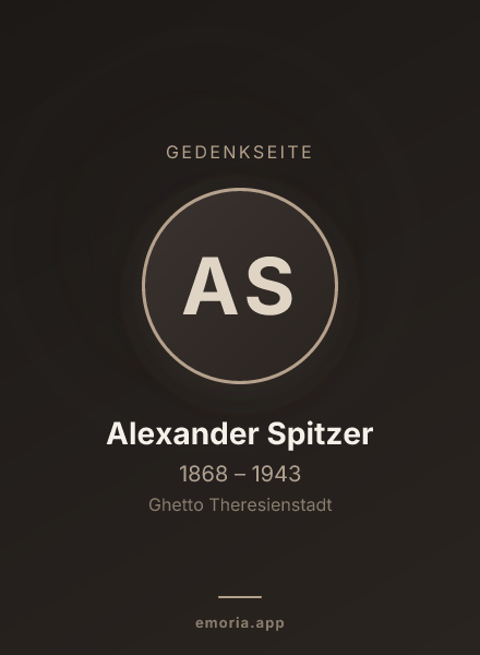 Gedenkportrait von Alexander Spitzer