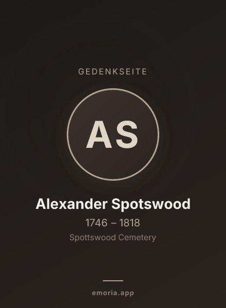 Gedenkportrait von Alexander Spotswood