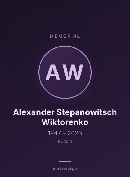 Memorial portrait of Alexander Stepanowitsch Wiktorenko