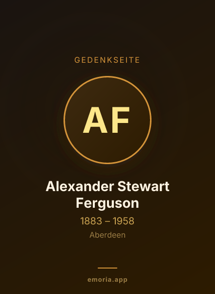 Gedenkportrait von Alexander Stewart Ferguson