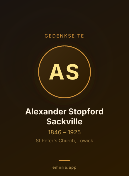 Gedenkportrait von Alexander Stopford Sackville