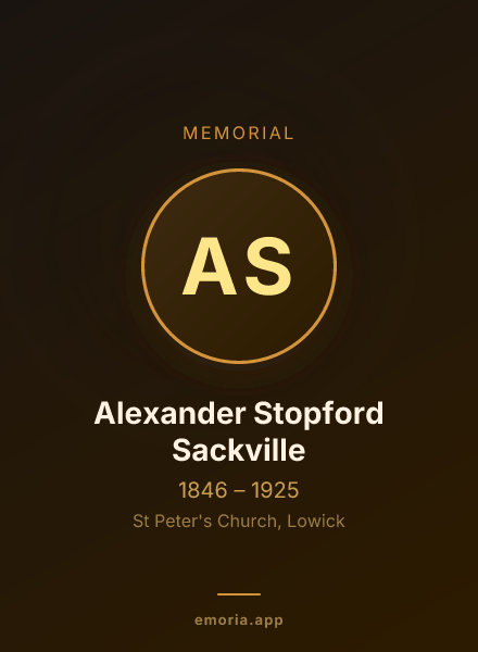 Memorial portrait of Alexander Stopford Sackville