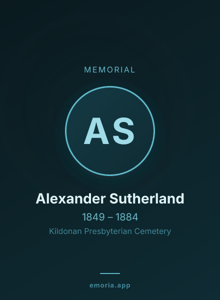 Memorial portrait of Alexander Sutherland
