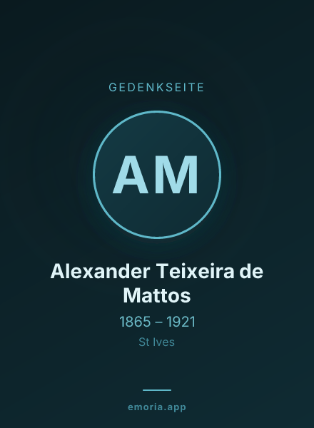 Gedenkportrait von Alexander Teixeira de Mattos