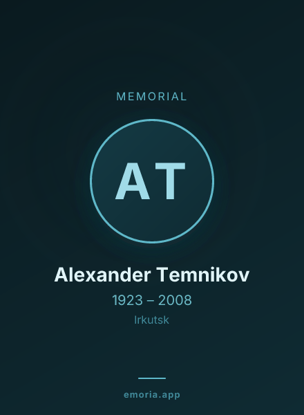 Memorial portrait of Alexander Temnikov