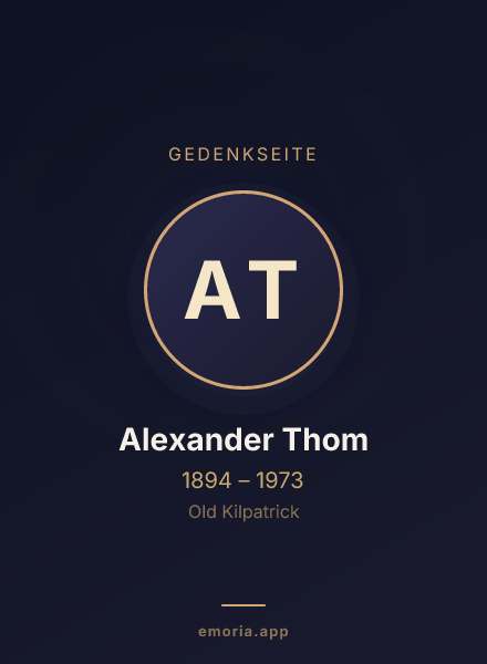 Gedenkportrait von Alexander Thom
