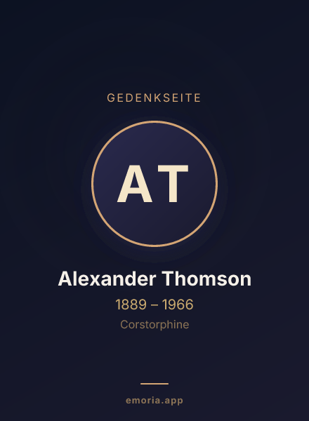 Gedenkportrait von Alexander Thomson