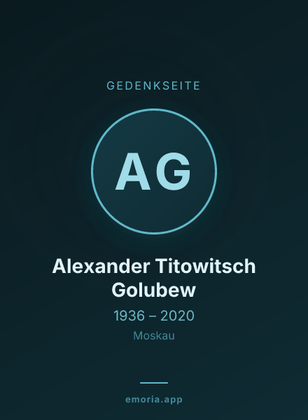 Gedenkportrait von Alexander Titowitsch Golubew