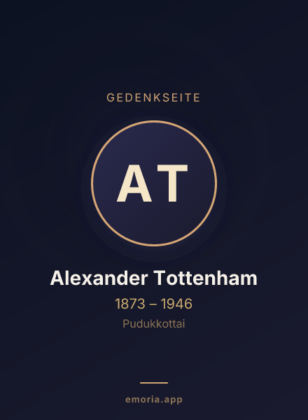 Gedenkportrait von Alexander Tottenham