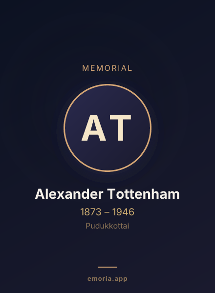 Memorial portrait of Alexander Tottenham