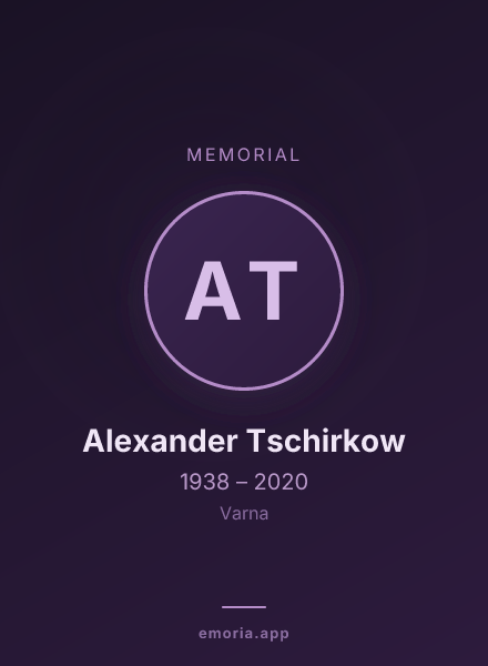 Memorial portrait of Alexander Tschirkow