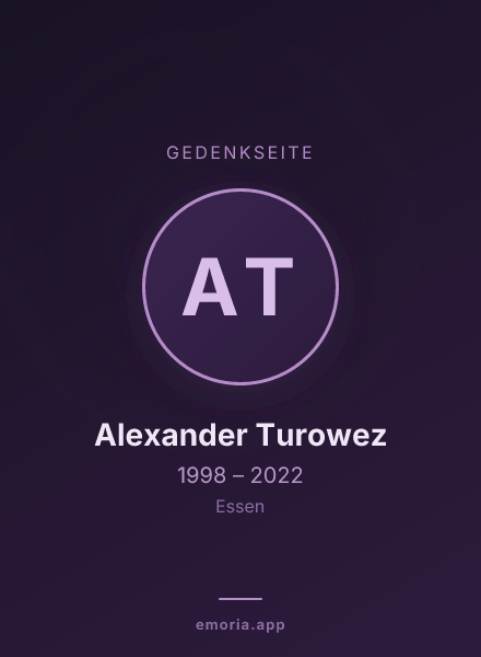 Gedenkportrait von Alexander Turowez