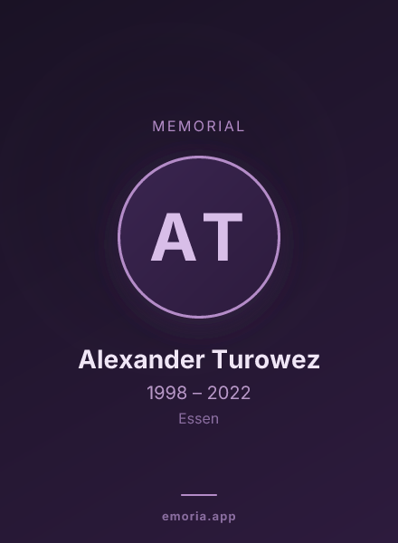 Memorial portrait of Alexander Turowez