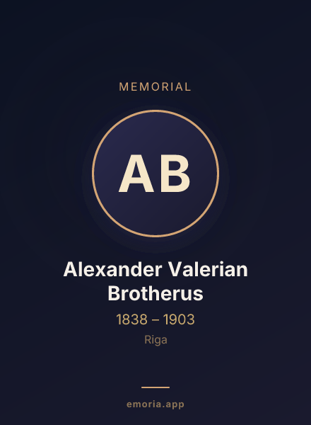 Memorial portrait of Alexander Valerian Brotherus