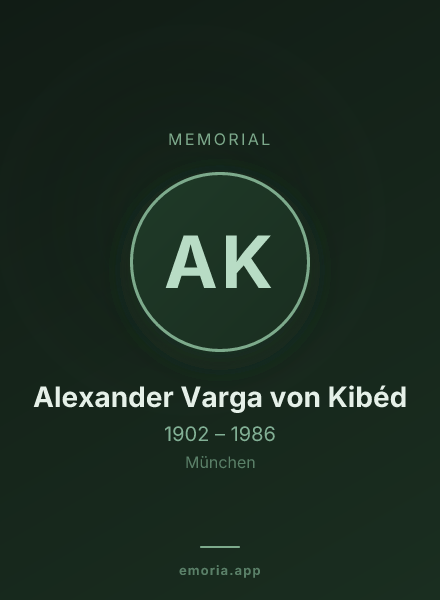 Memorial portrait of Alexander Varga von Kibéd