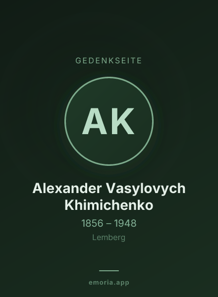 Gedenkportrait von Alexander Vasylovych Khimichenko