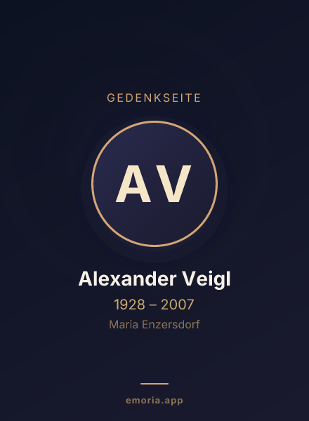Gedenkportrait von Alexander Veigl